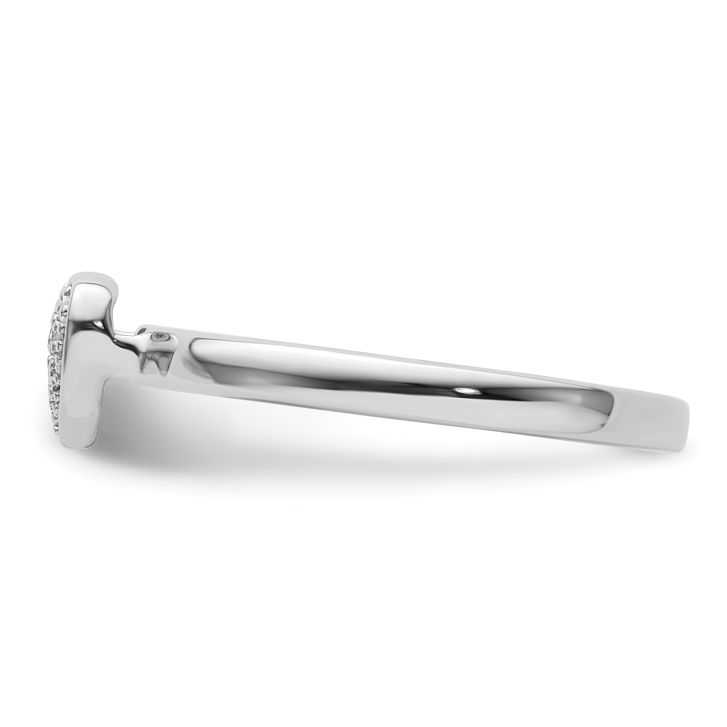 Sterlingsilber Stapelbar Expressions Herz Diamant Ring