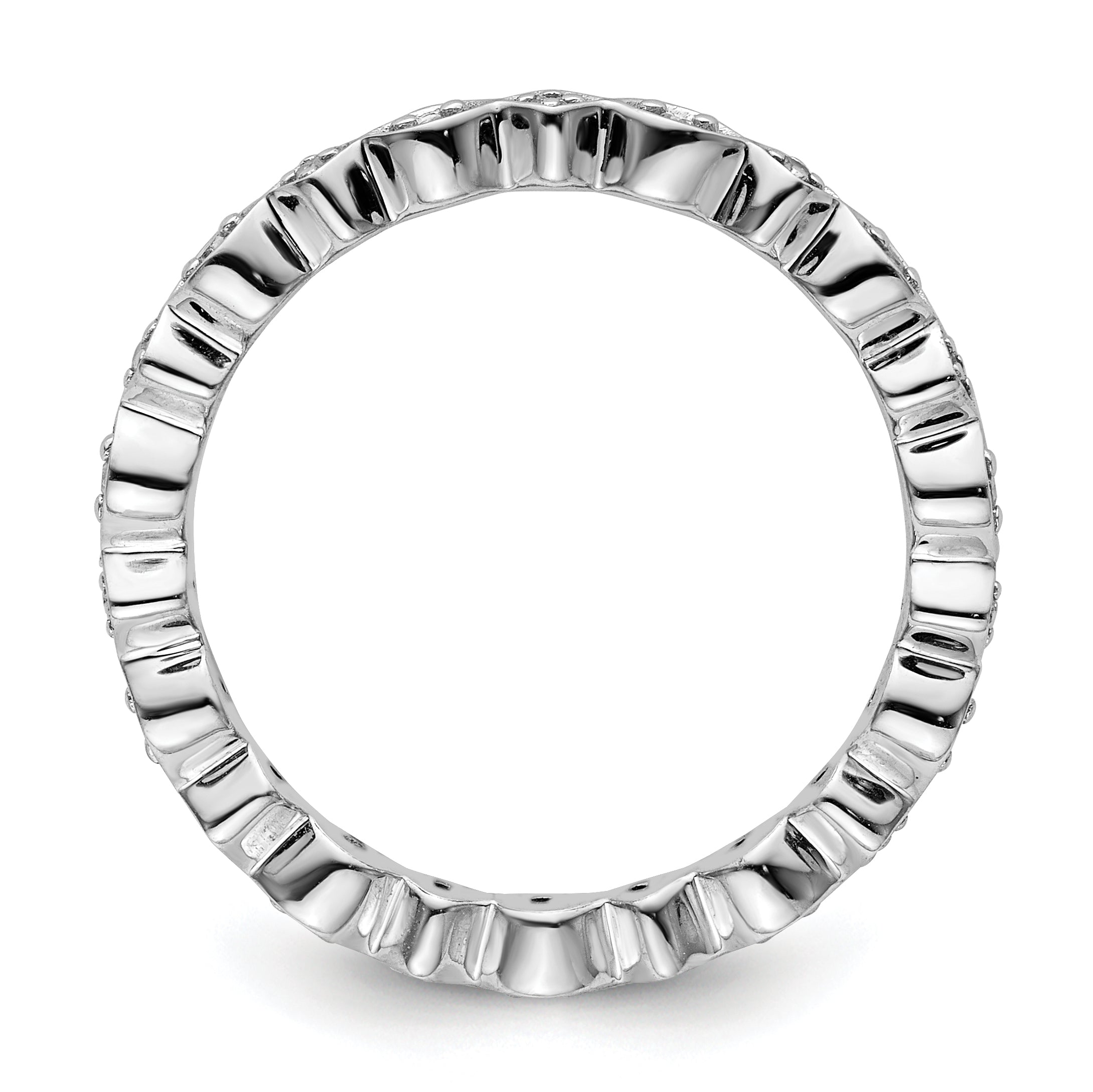 Sterlingsilber Stapelbar Expressions Diamant Ring