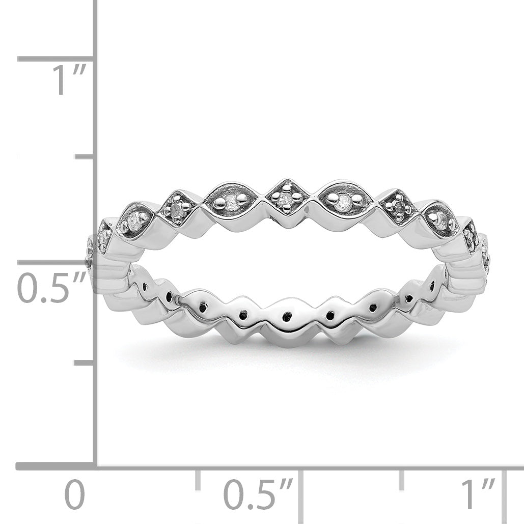 Sterlingsilber Stapelbar Expressions Diamant Ring