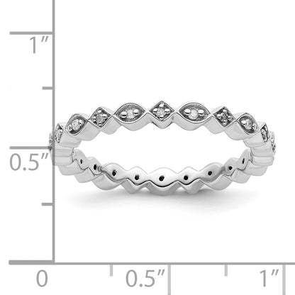Sterlingsilber Stapelbar Expressions Diamant Ring