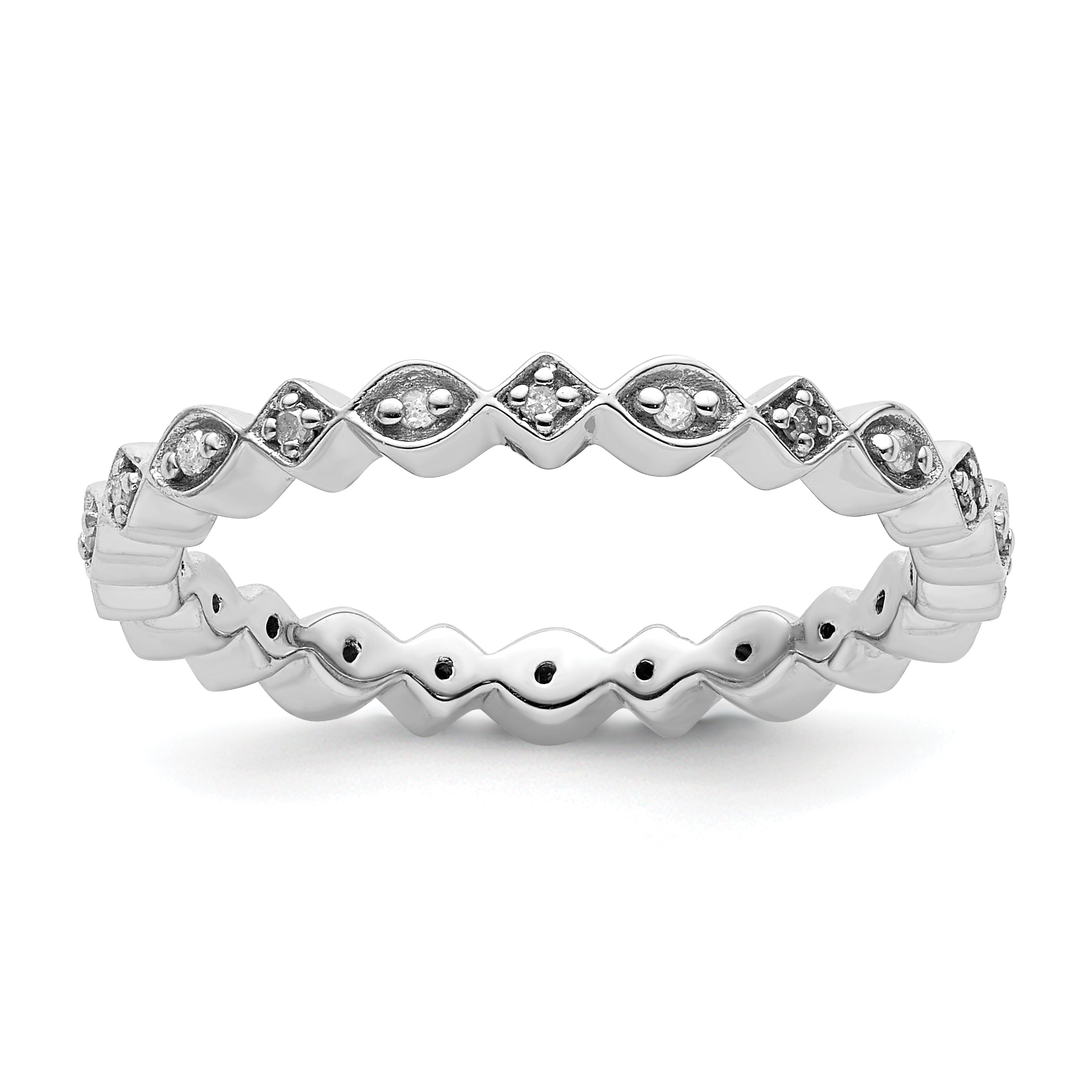 Sterlingsilber Stapelbar Expressions Diamant Ring