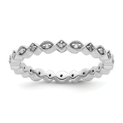 Sterlingsilber Stapelbar Expressions Diamant Ring