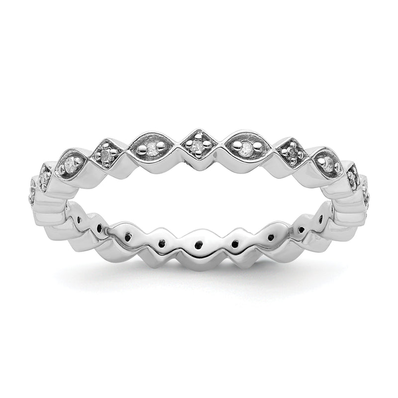 Sterlingsilber Stapelbar Expressions Diamant Ring
