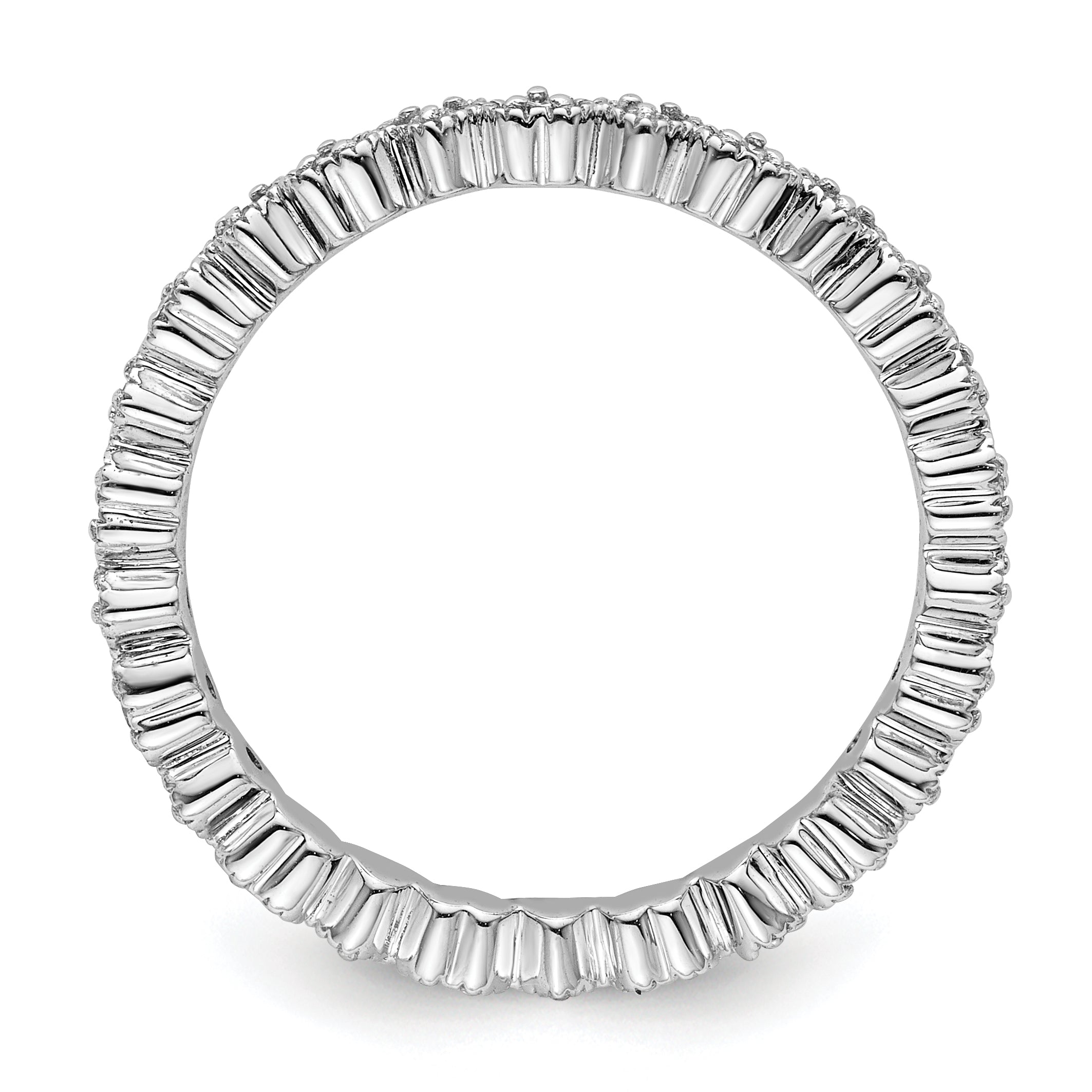 Sterlingsilber Stapelbar Expressions Diamant Herz Ring