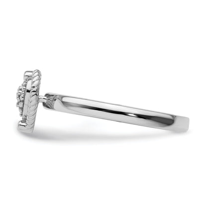 Sterlingsilber Stapelbar Expressions Herz Diamant Ring