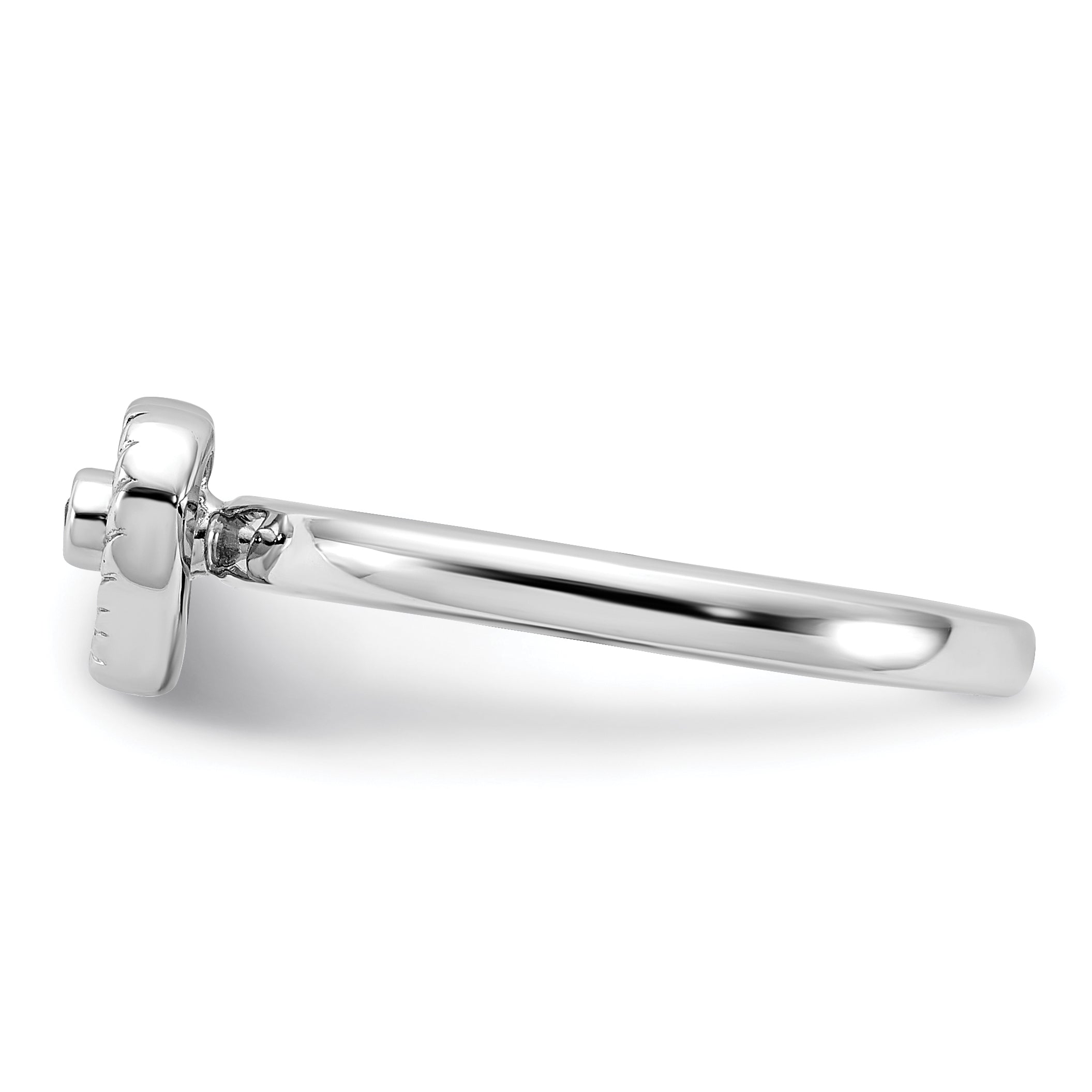 Sterlingsilber Stapelbar Expressions Herz Diamant Ring