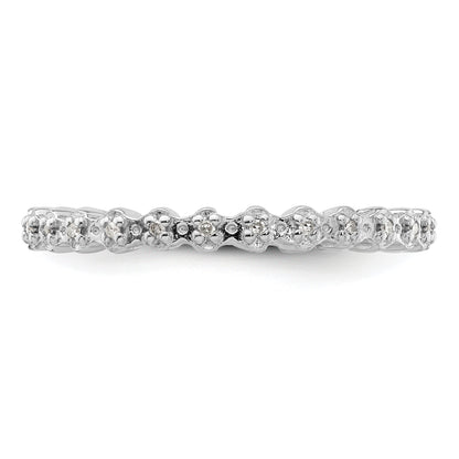 Sterlingsilber Stapelbar Expressions Diamant Ring