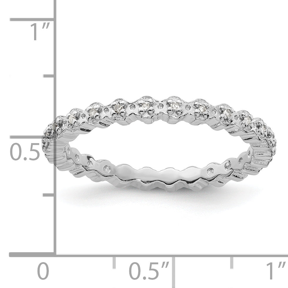 Sterlingsilber Stapelbar Expressions Diamant Ring
