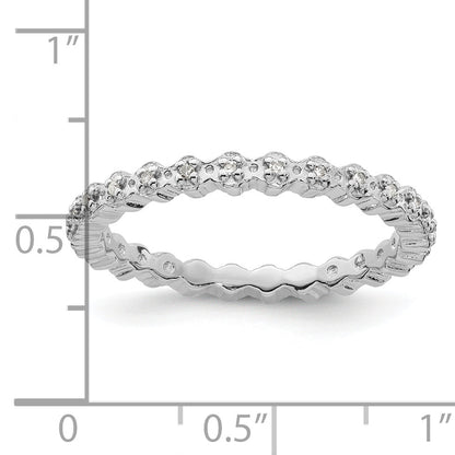 Sterlingsilber Stapelbar Expressions Diamant Ring