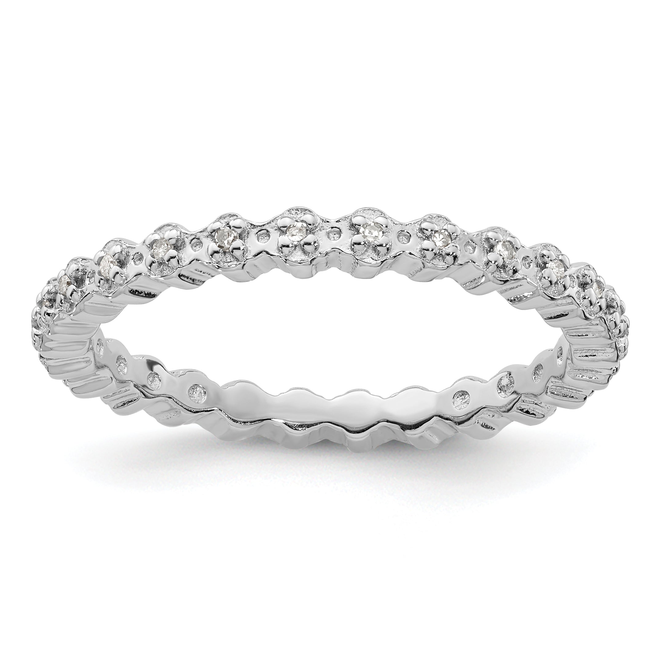 Sterlingsilber Stapelbar Expressions Diamant Ring