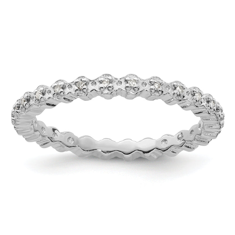 Sterlingsilber Stapelbar Expressions Diamant Ring
