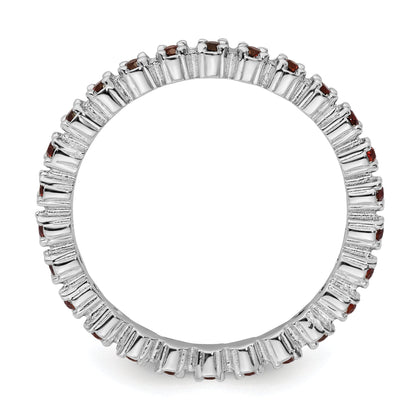 Sterlingsilber Stapelbar Expressions Granat Ring