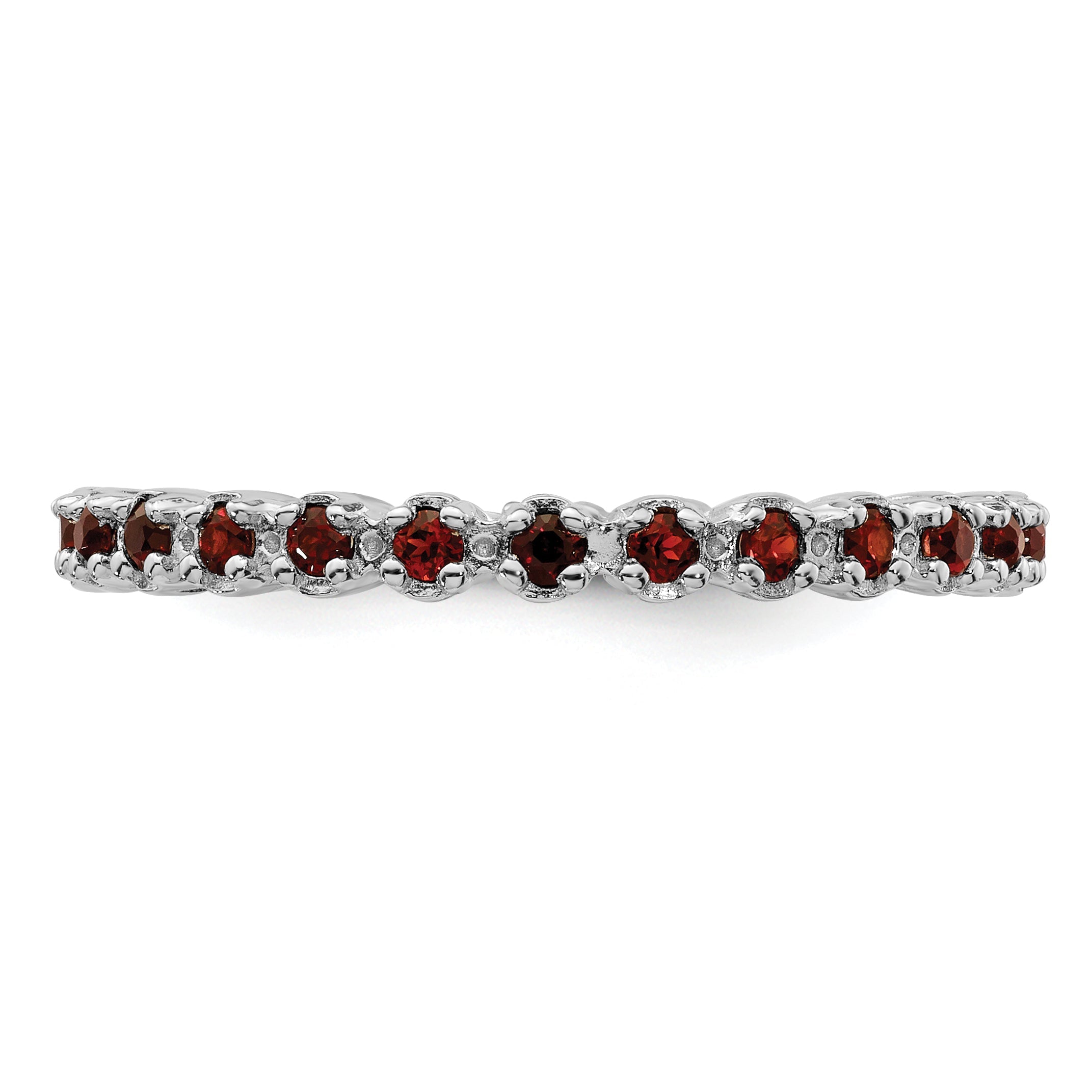 Sterlingsilber Stapelbar Expressions Granat Ring