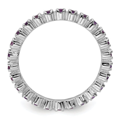 Sterlingsilber Stapelbar Expressions Amethyst Ring