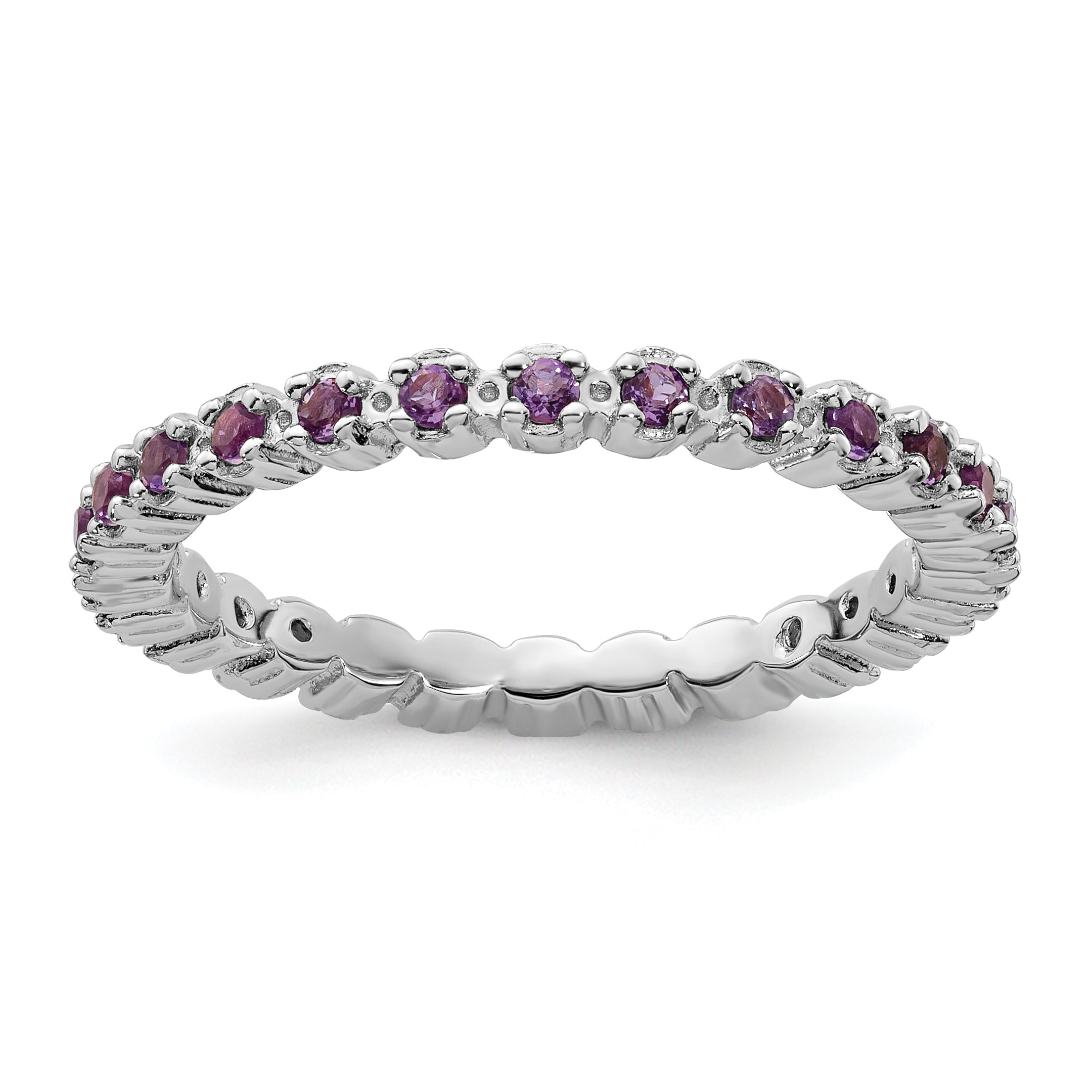 Sterlingsilber Stapelbar Expressions Amethyst Ring