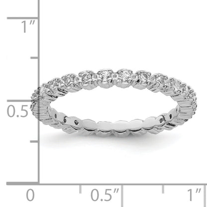 Sterlingsilber Stapelbar Expressions Weiß Topas Ring
