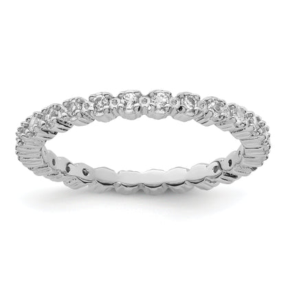 Sterlingsilber Stapelbar Expressions Weiß Topas Ring