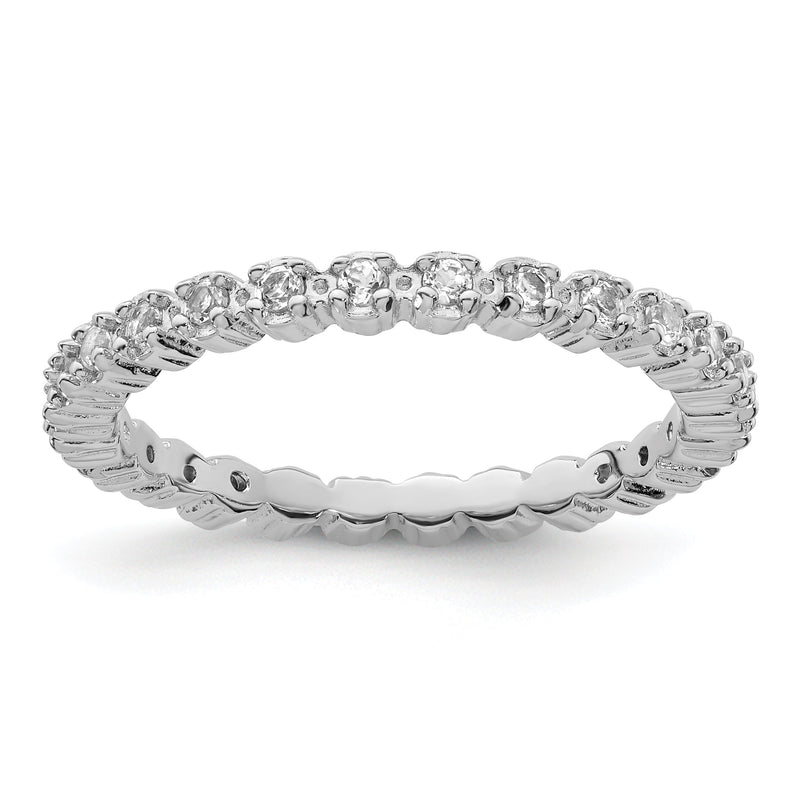 Sterlingsilber Stapelbar Expressions Weiß Topas Ring