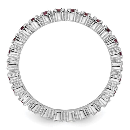 Sterlingsilber Stapelbar Expressions Rhodolith Granat Ring