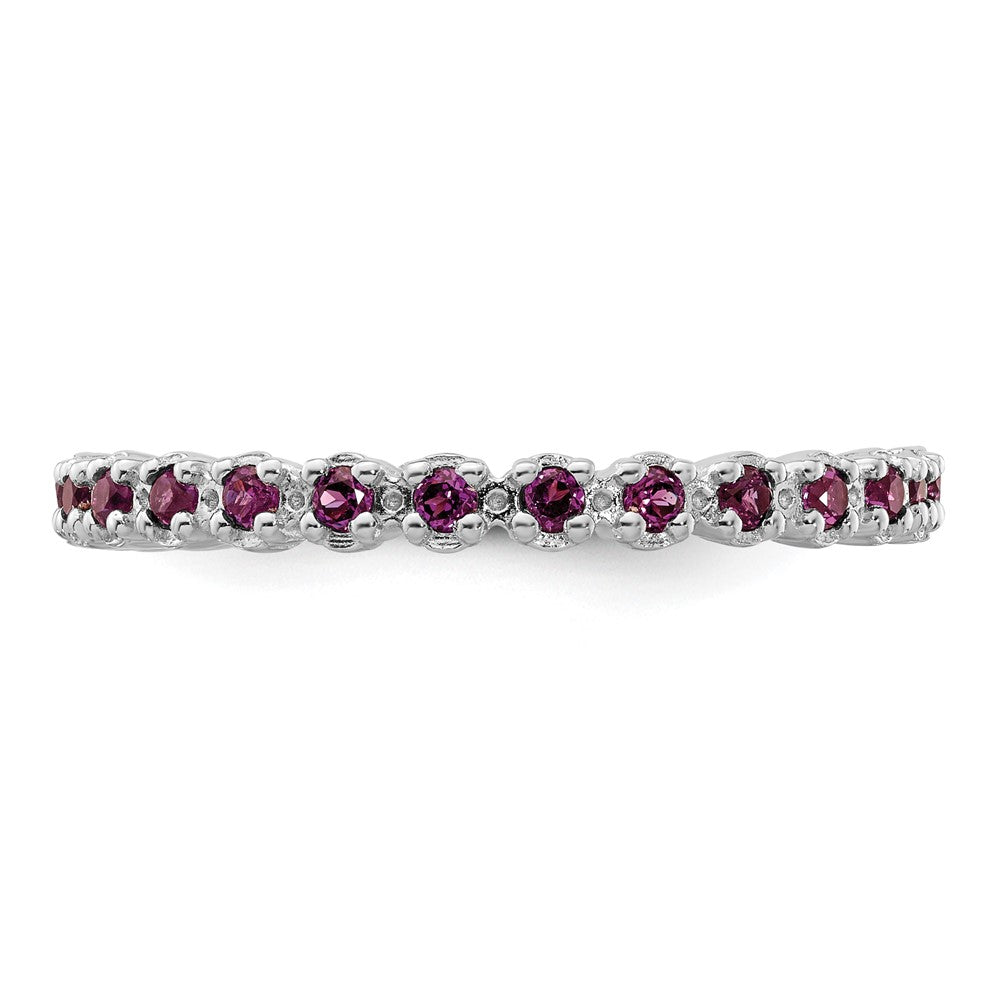 Sterlingsilber Stapelbar Expressions Rhodolith Granat Ring
