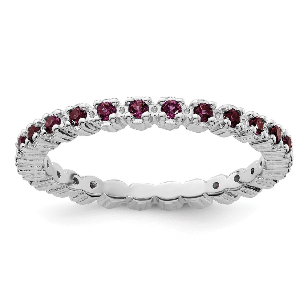 Sterlingsilber Stapelbar Expressions Rhodolith Granat Ring