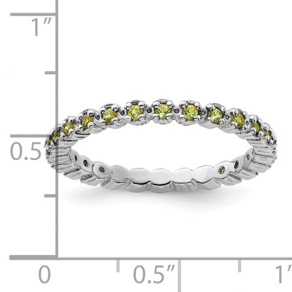 Sterlingsilber Stapelbar Expressions Peridot Ring
