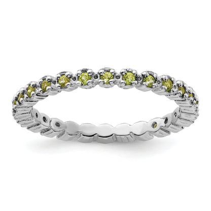 Sterlingsilber Stapelbar Expressions Peridot Ring