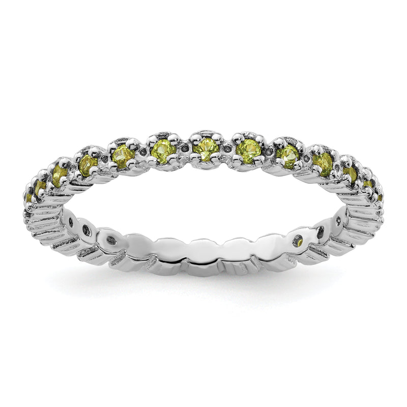 Sterlingsilber Stapelbar Expressions Peridot Ring