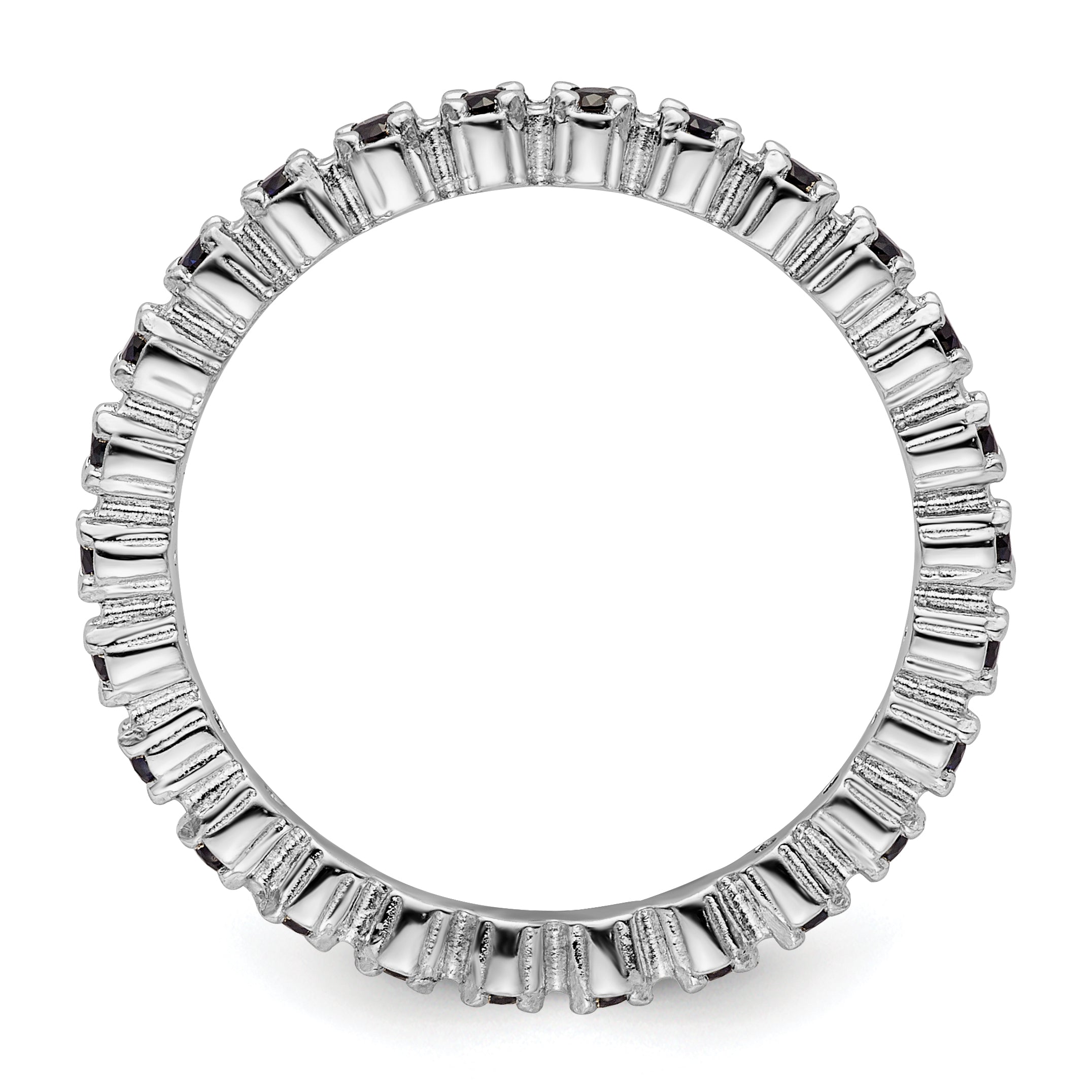 Sterlingsilber Stapelbar Expressions Erzeugt Saphir Ring