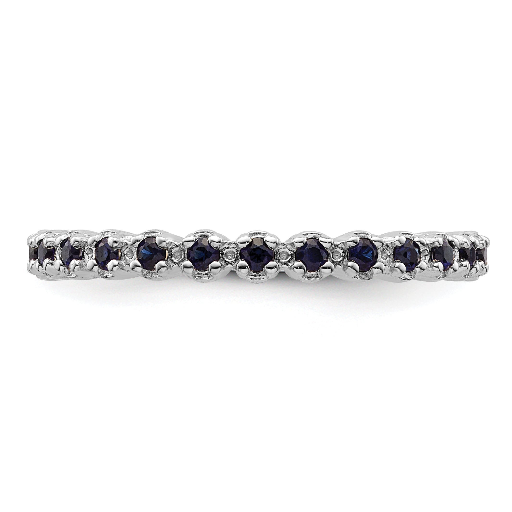 Sterlingsilber Stapelbar Expressions Erzeugt Saphir Ring