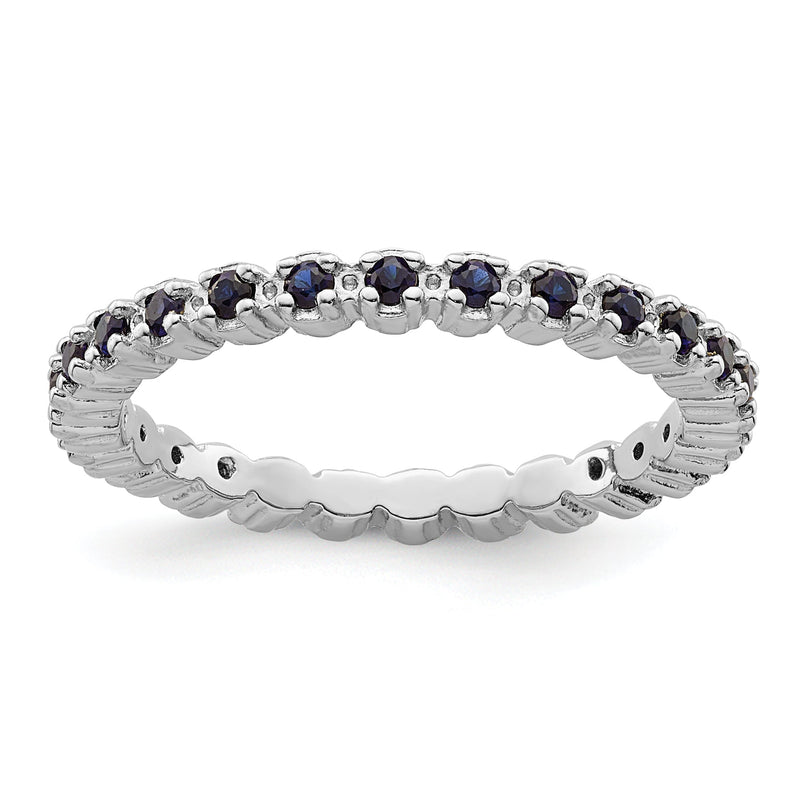 Sterlingsilber Stapelbar Expressions Erzeugt Saphir Ring