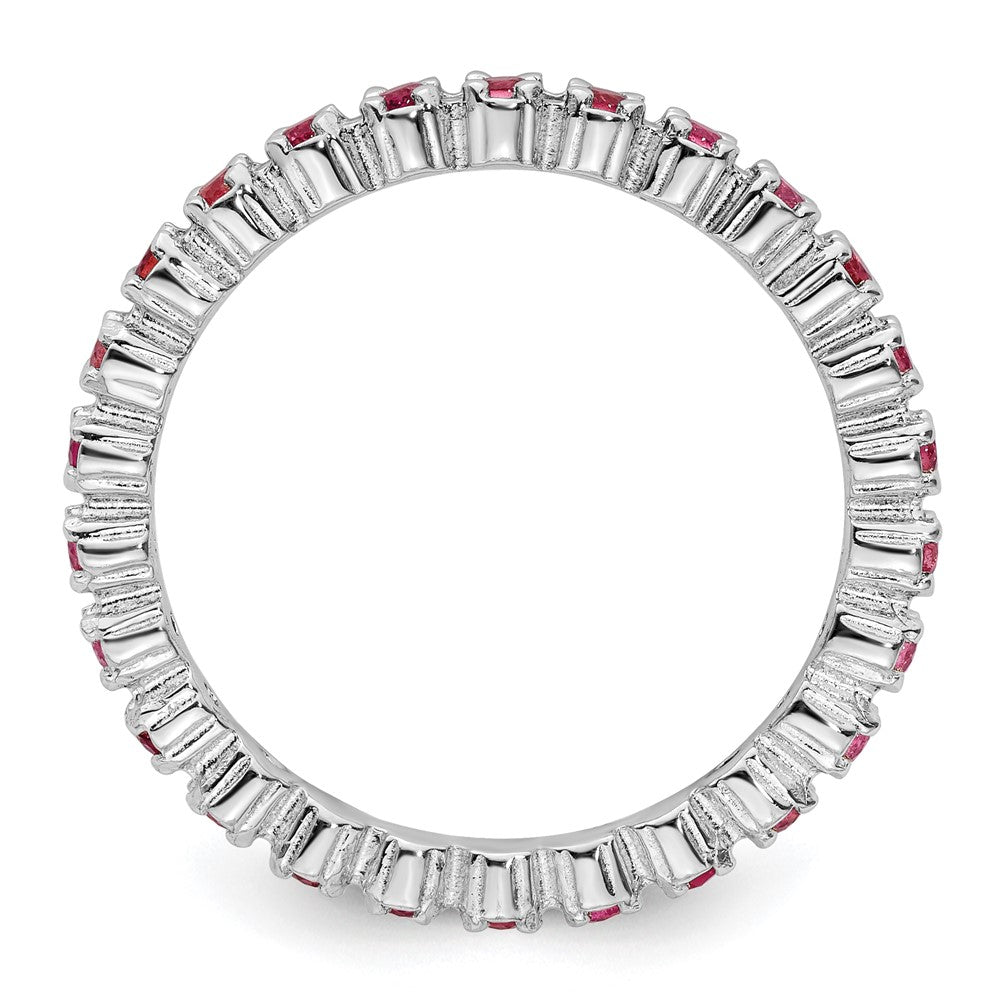 Sterlingsilber Stapelbar Expressions Rosa Turmalin Ring