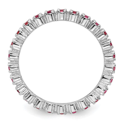 Sterlingsilber Stapelbar Expressions Rosa Turmalin Ring