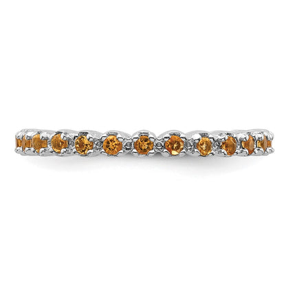 Sterlingsilber Stapelbar Expressions Citrin Ring