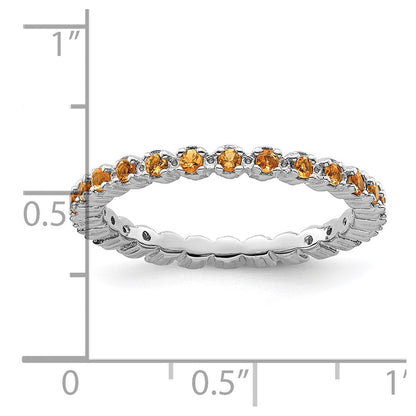 Sterlingsilber Stapelbar Expressions Citrin Ring