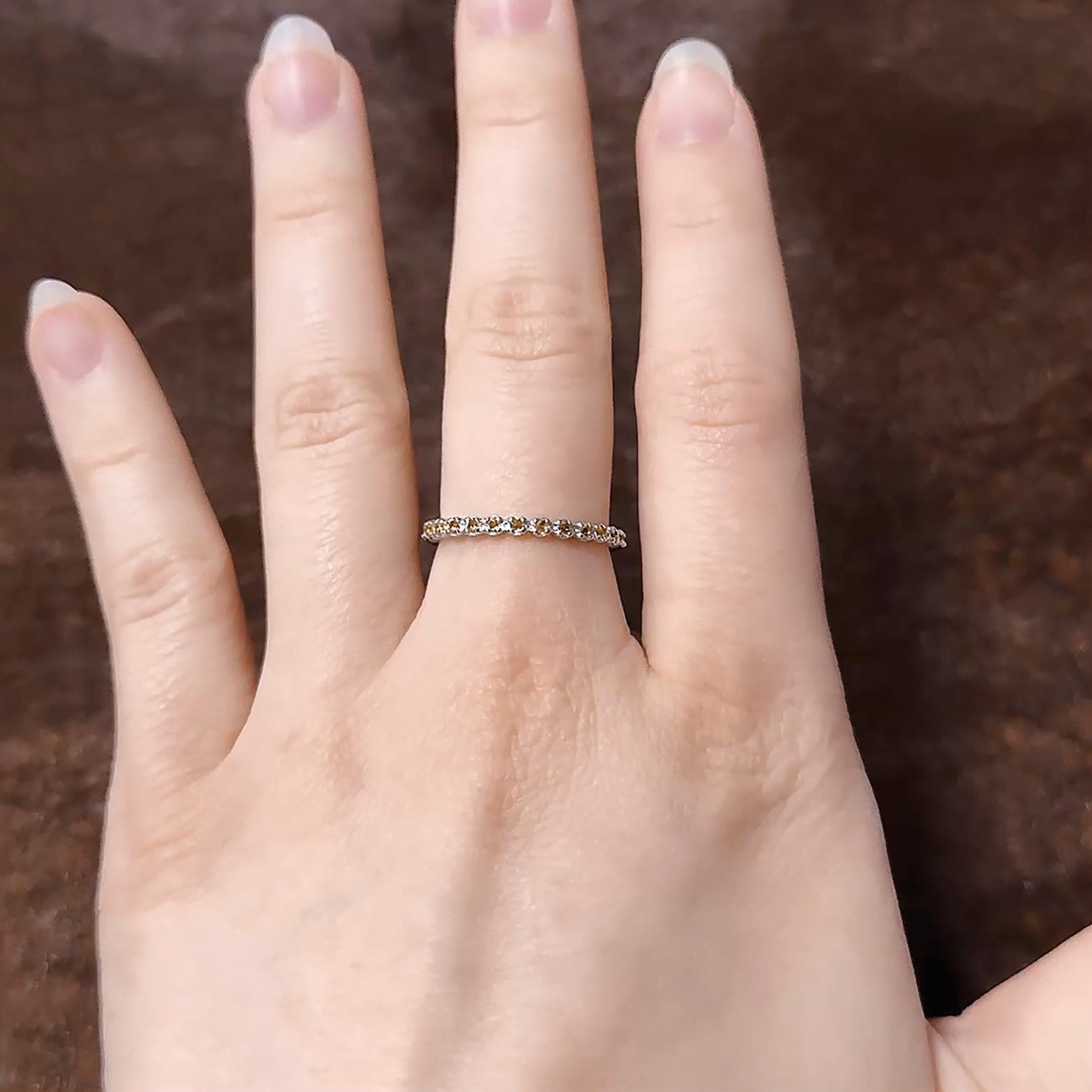 Sterlingsilber Stapelbar Expressions Citrin Ring