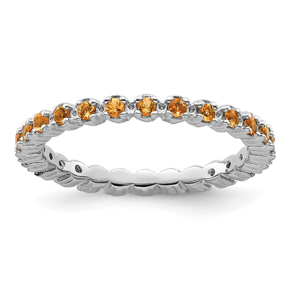 Sterlingsilber Stapelbar Expressions Citrin Ring