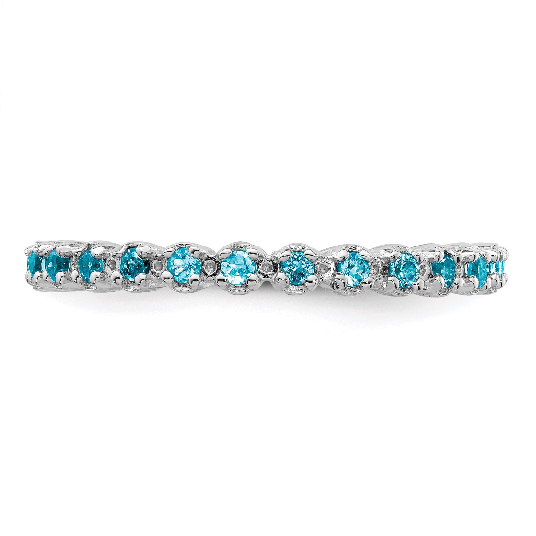 Sterlingsilber Stapelbar Expressions Blautopas Ring