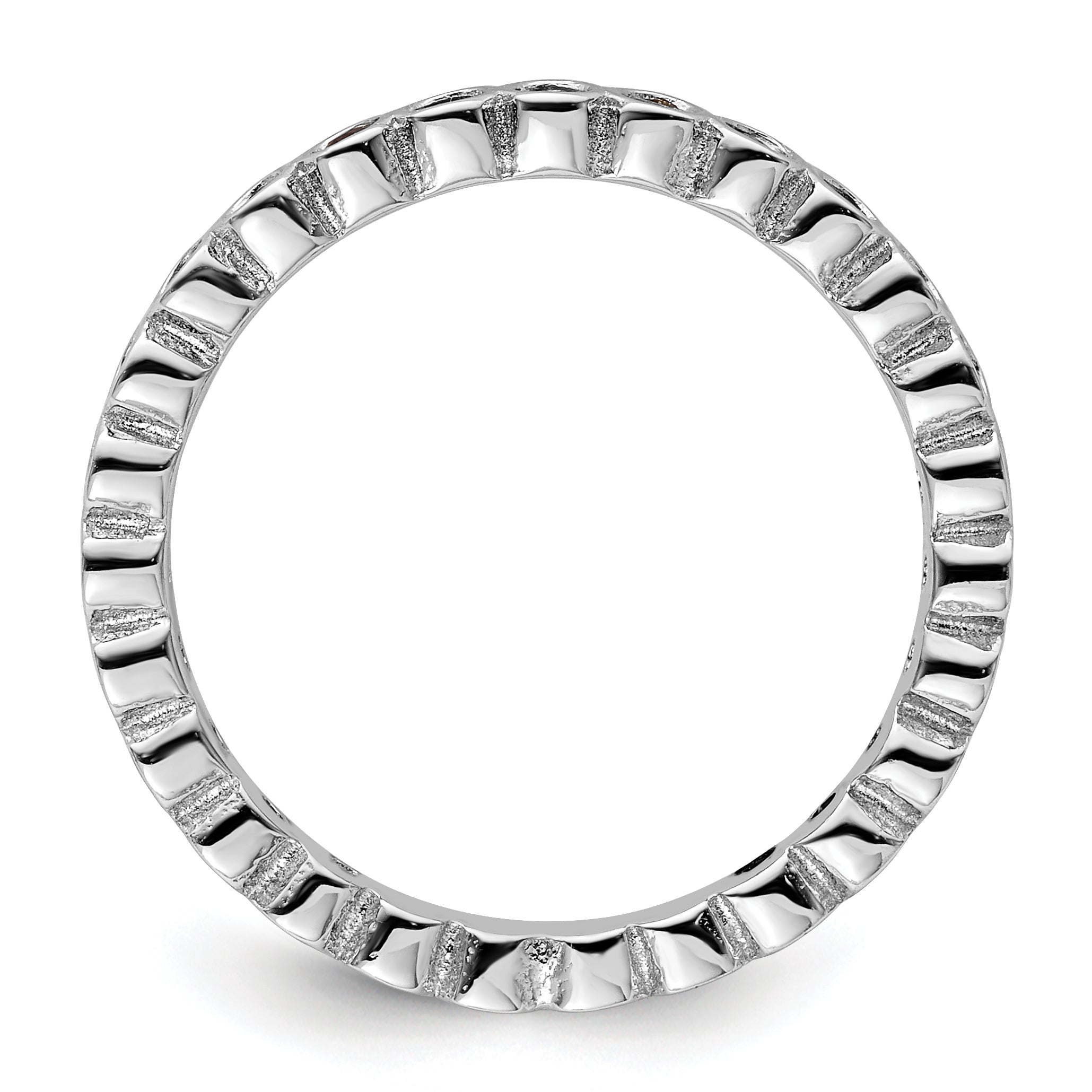 Sterlingsilber Stapelbar Expressions Granat Ring