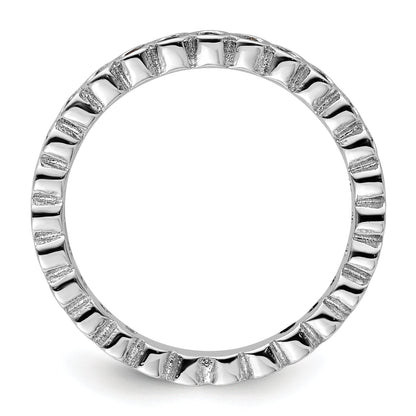 Sterlingsilber Stapelbar Expressions Granat Ring