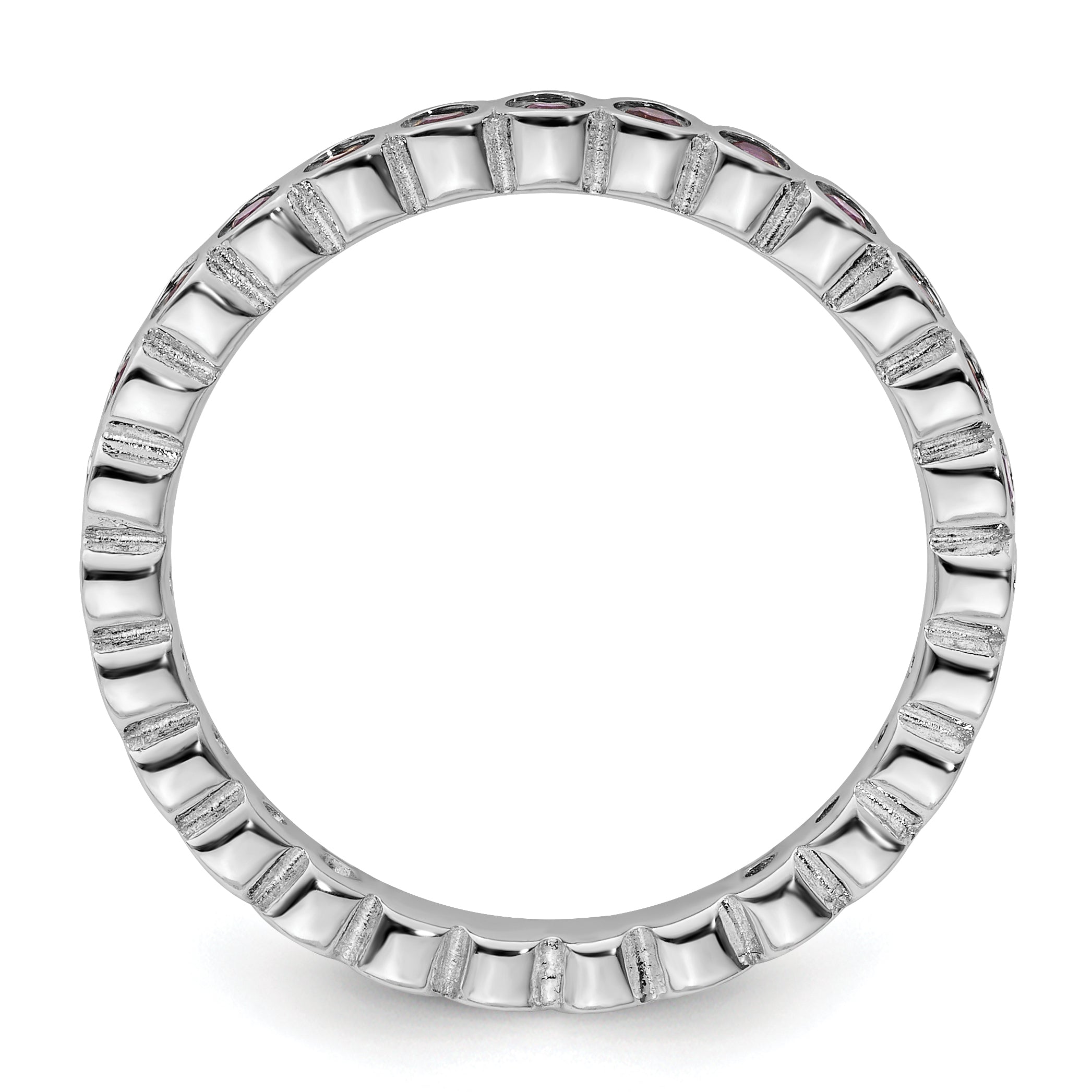 Sterlingsilber Stapelbar Expressions Amethyst Ring