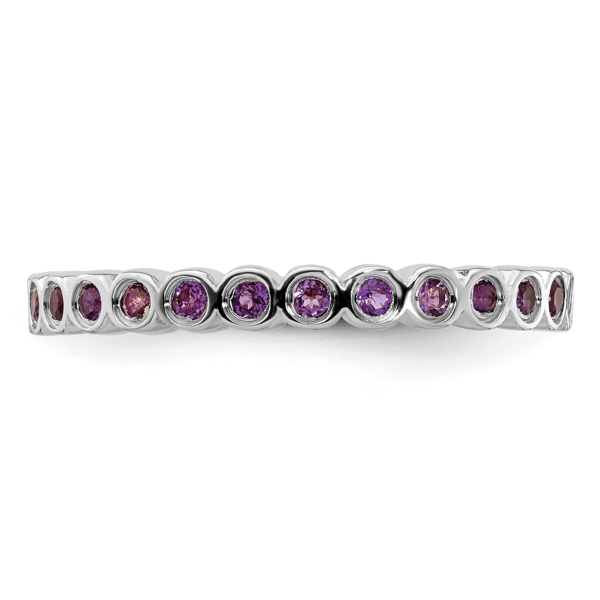 Sterlingsilber Stapelbar Expressions Amethyst Ring