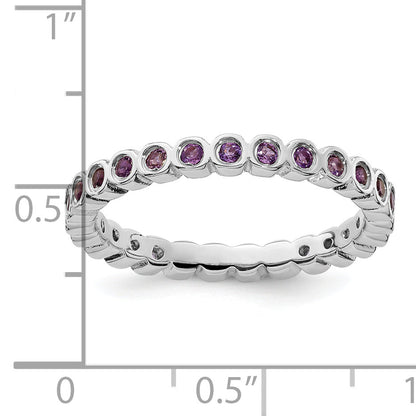 Sterlingsilber Stapelbar Expressions Amethyst Ring