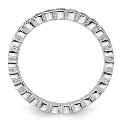 Sterlingsilber Stapelbar Expressions Aquamarin Ring