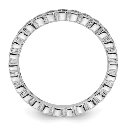 Sterlingsilber Stapelbar Expressions Weiß Topas Ring