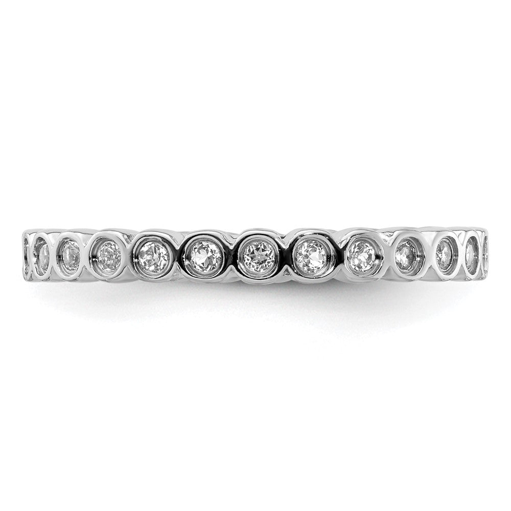 Sterlingsilber Stapelbar Expressions Weiß Topas Ring