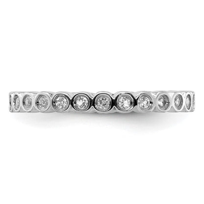 Sterlingsilber Stapelbar Expressions Weiß Topas Ring