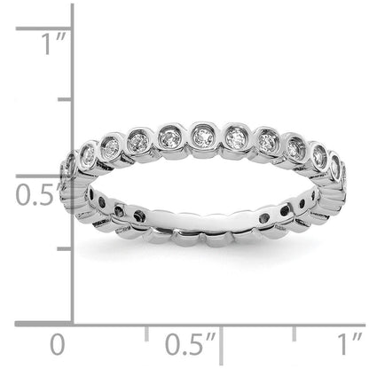 Sterlingsilber Stapelbar Expressions Weiß Topas Ring