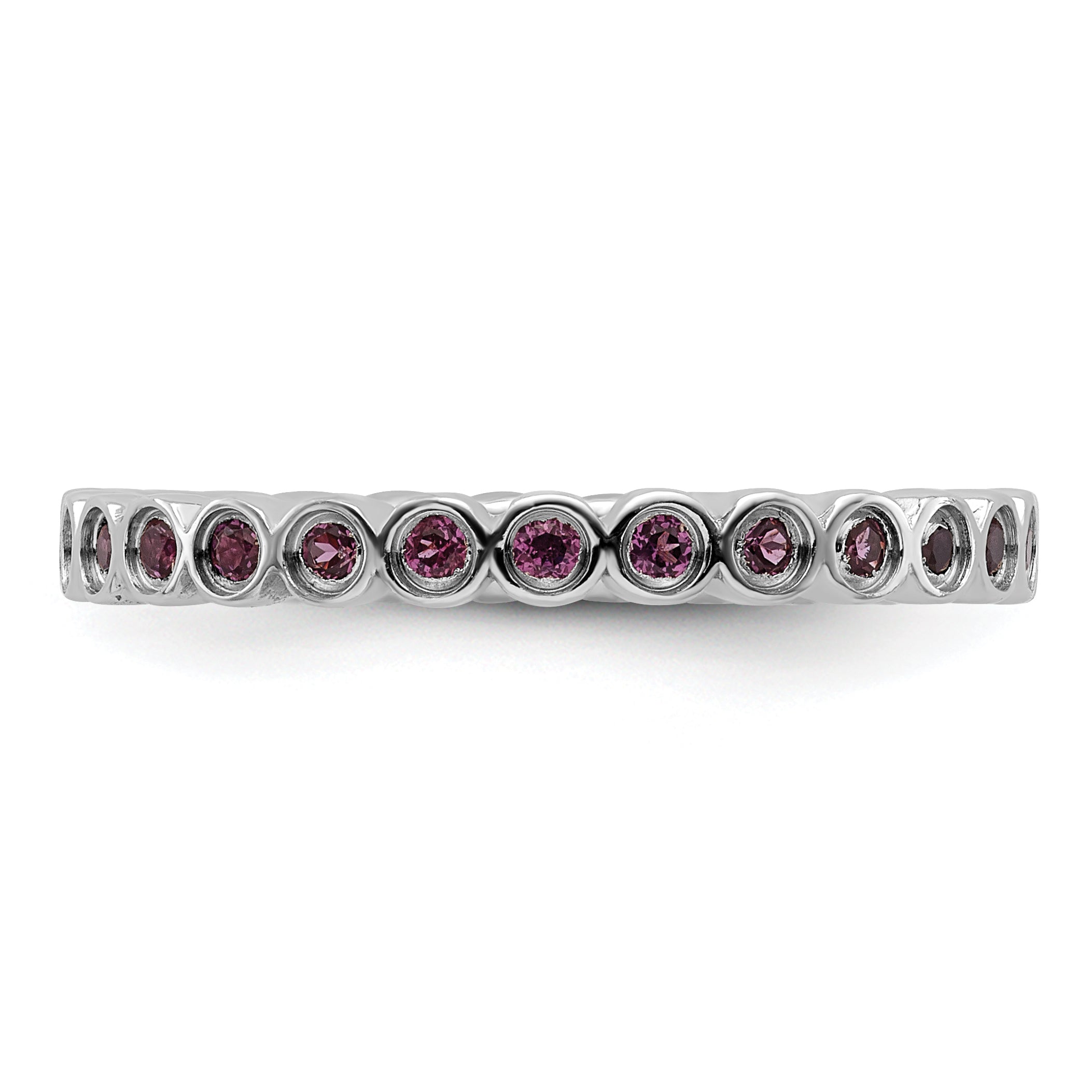 Sterlingsilber Stapelbar Expressions Rhodolith Granat Ring