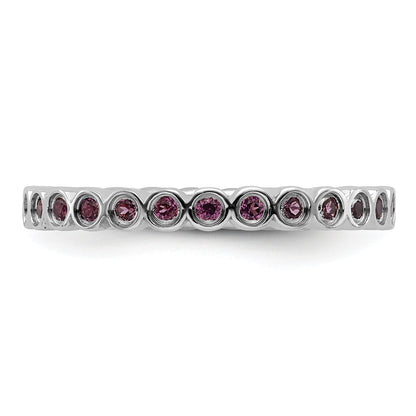 Sterlingsilber Stapelbar Expressions Rhodolith Granat Ring